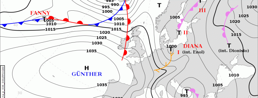 DWD Nordseesturm und Montagsschnee in der Mitte Deutschlands