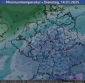 DWD Glatteis am Dienstag 1