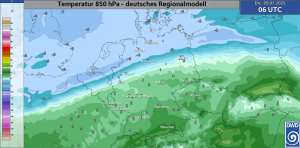 DWD Grenzwetterlage mit kraeftigen Schneefaellen erwartet 1