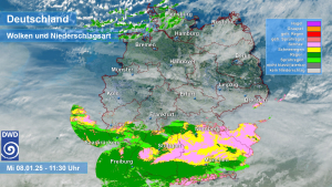 DWD Grenzwetterlage mit kraeftigen Schneefaellen erwartet
