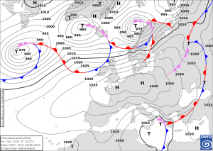 DWD Hochdruckwetter im Winter