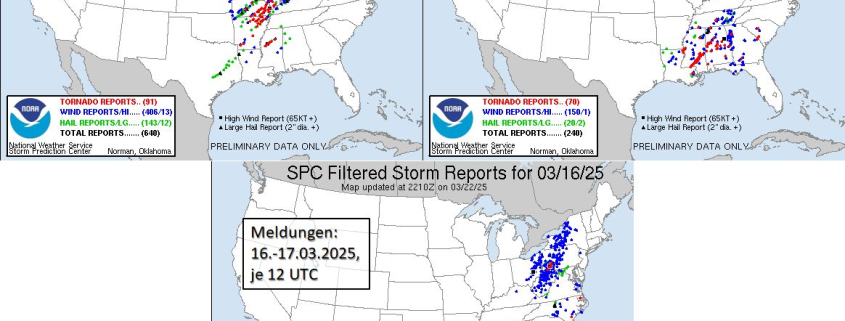 Rekordverdaechtiger US Tornado Outbreak vom 14. bis 16.03.2025 teil 1