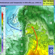 Grosse Wetter und Temperaturkontraste ueber Deutschland teil 1