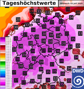 Schwitzend in den Sturm Teils kraeftige Gewitter beenden Hitzewelle 2
