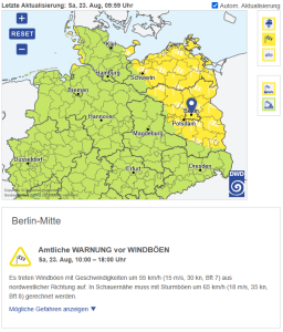 Hoch Mareike sorgt fuer ruhiges Wetter 1