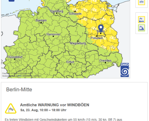 Hoch Mareike sorgt fuer ruhiges Wetter 1