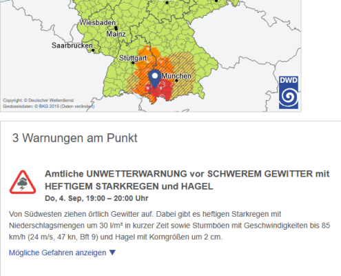 Unwetter gestern Abend 2