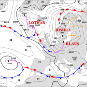 Tiefdruckparade ueber Nordeuropa