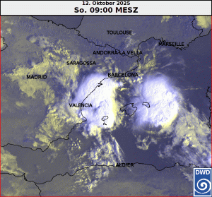 Unwetter im Mittelmeerraum Ueberschwemmungen in Spanien 3