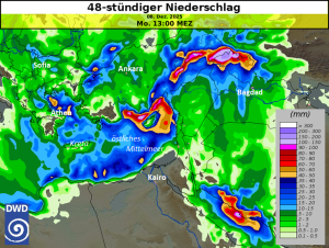 Tiefdruckeinfluss über dem östlichen Mittelmeer 6 Tiefdruckeinfluss ueber dem oestlichen Mittelmeer 5