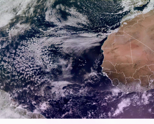 Satelliten und Sahara Staub in Suriname 1
