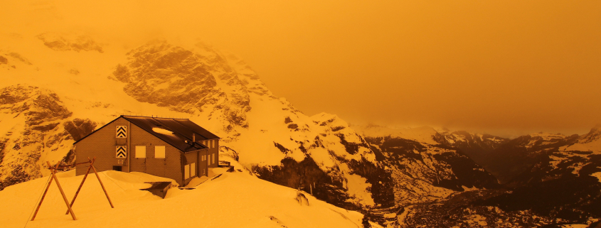 Saharastaub in den Alpen - Glecksteinhütte Webcam