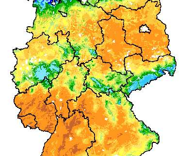 Aktuelle Bodenfeuchte vom 30.09.2026 in Deutschland (Quelle DWD)