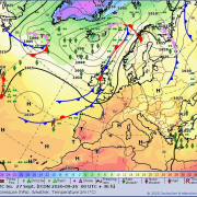 DWD 2026-9-26-image-1 Diese Grafik zeigt die Vorhersagekarte für Sonntag, den 27.09.2026 um 12 UTC (Quelle DWD)