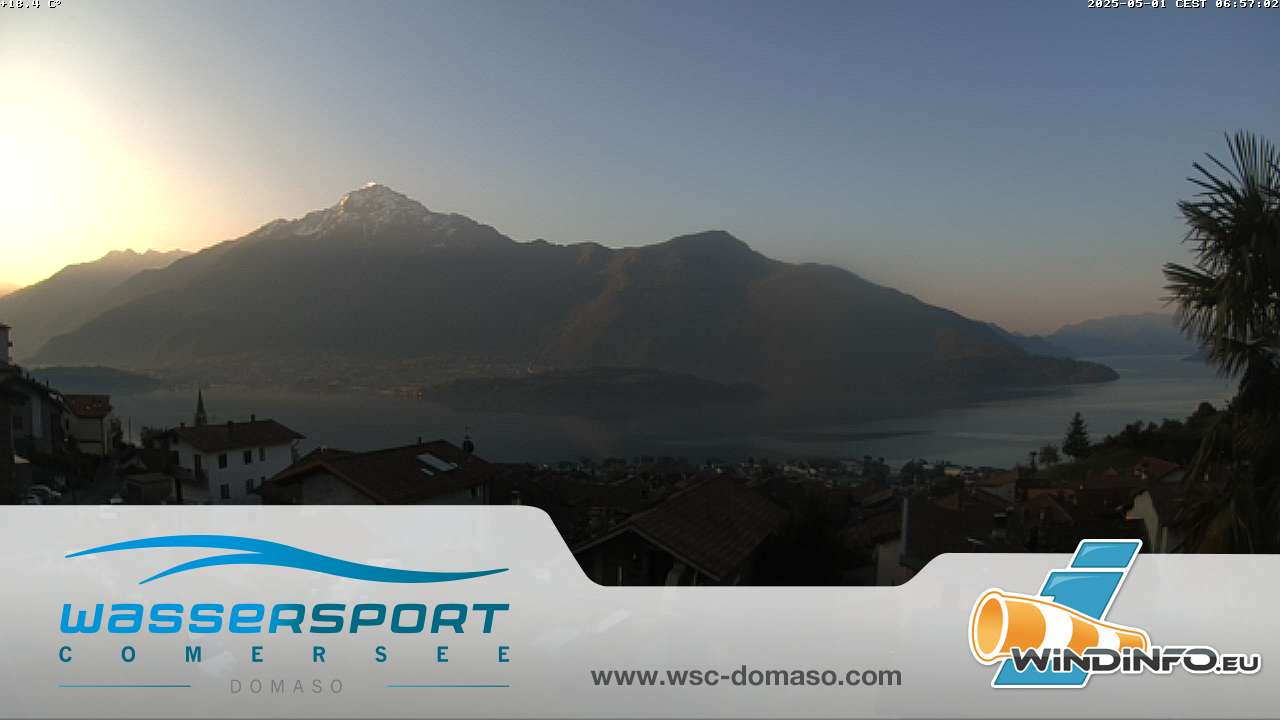 Webcam am Comersse - Domaso - Panorama-Webcam am Berg in Vercana